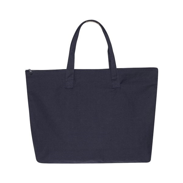 Liberty Bags - 10 Ounce Cotton Canvas Tote With Zipper Top Closure - Promotional Tote Bags