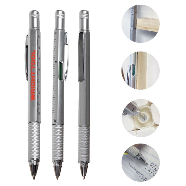 Silver 4- in -1 Toll Pen