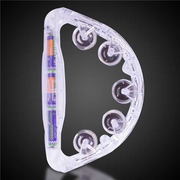 Promotional Clear Body Light Up Tambourines