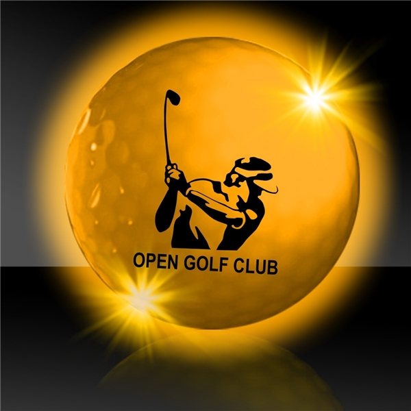 Promotional Yellow Night Flyer Golf Ball