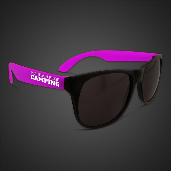 Promotional Neon Sunglasses - Purple Arms