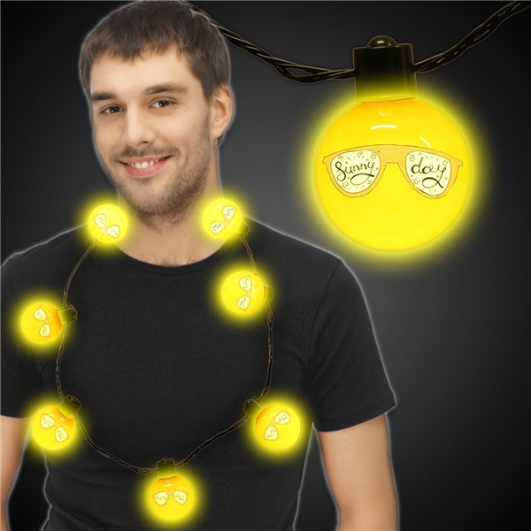 Promotional LED Ball Necklace - Yellow