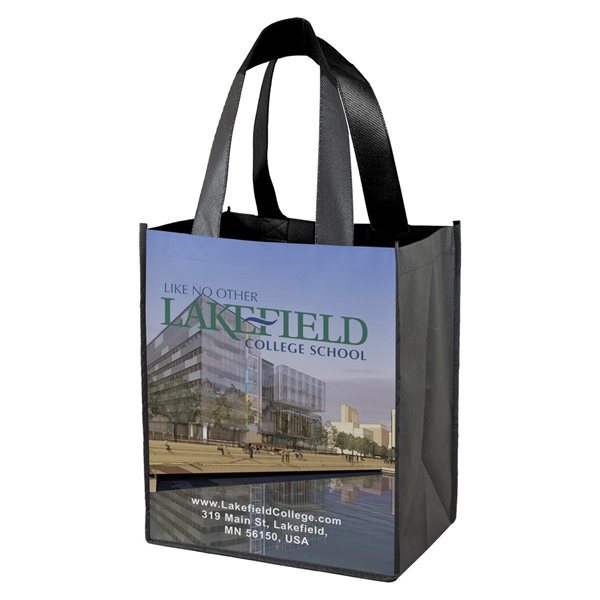 Promotional 12 W x 13 H Full Color Sublimation Grocery Shopping Tote Bag - 10 Days Overseas Production