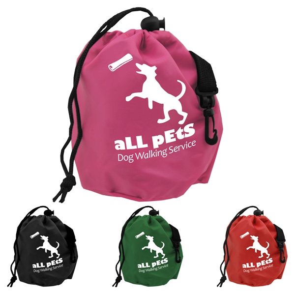Promotional Pet Treat Cinch Bag with Clip