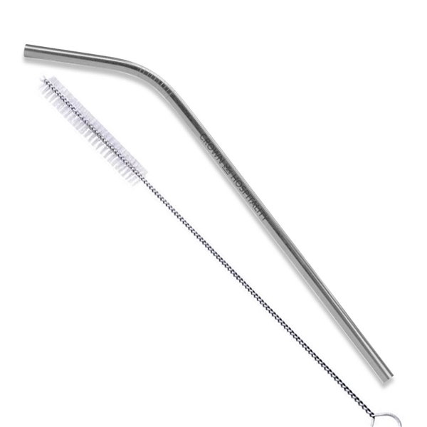 Promotional Bent Stainless Steel Straw Qty 1 Straw