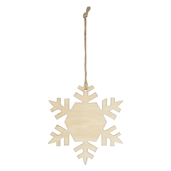 Promotional Wood Ornament - Snowflake