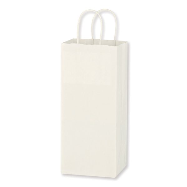 Promotional Kraft Paper White Wine Bag - 5.25 x 13
