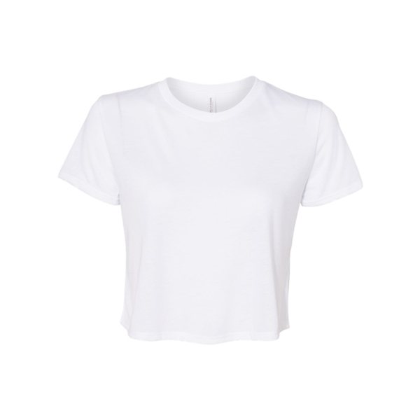 Promotional Bella + Canvas - Womens Flowy Cropped Tee - 8882 - WHITE