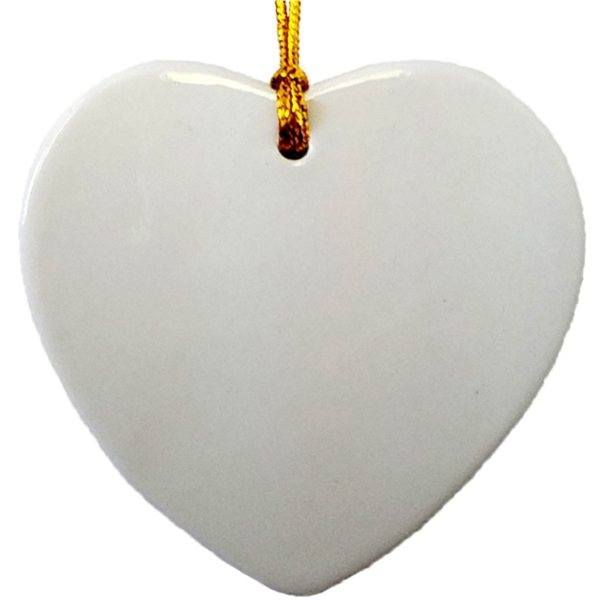 Promotional Heart Shaped Ceramic Ornaments