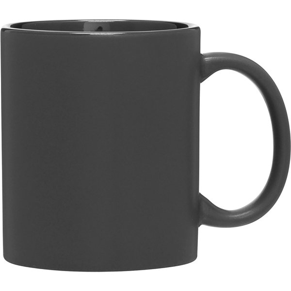 Promotional 12 oz C - Handle Ceramic Mug - Matte Black