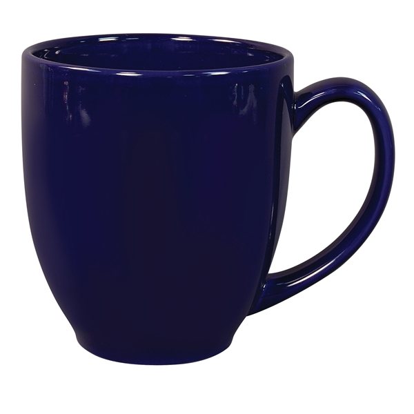 Promotional Solid - Color Bistro Ceramic Mug 16 oz. Cobalt