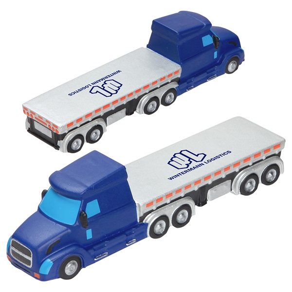 Promotional Semi Flatbed Truck Polyurethane Stress Reliever
