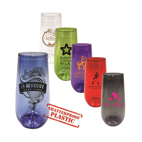 Promotional 10 oz Plastic Stemless Champagne Flute Standard $1.98