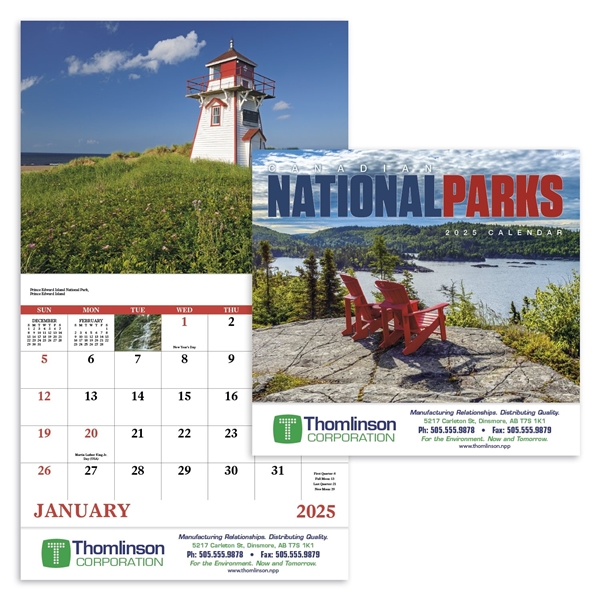 Promotional Canadian National Parks Calendars - Stapled