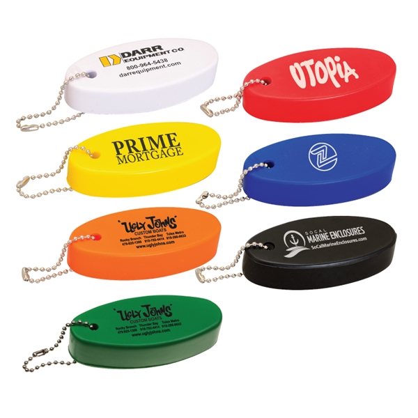Promotional Oval Soft Floater Keychain
