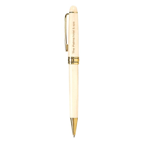 Promotional The Milano Blanc Maplewood Ballpoint Pen