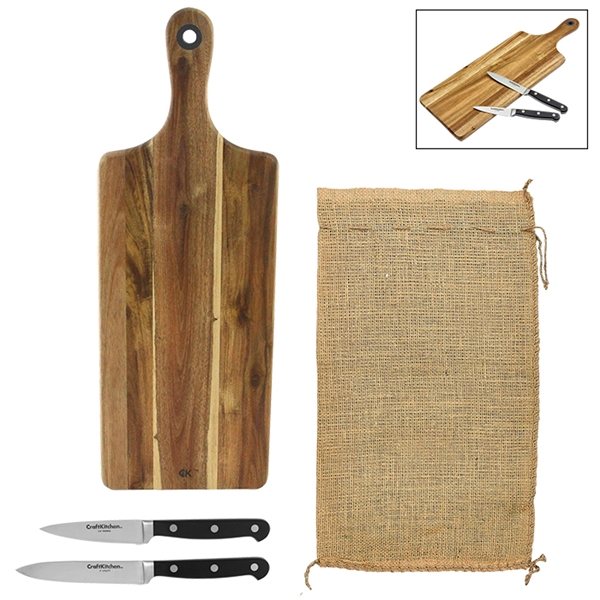 Promotional CraftKitchen(TM) Rectangle Board Knives Gift Set