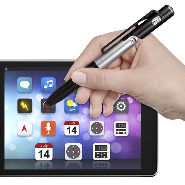 Promotional Black Light Up LED All-in-One Pen