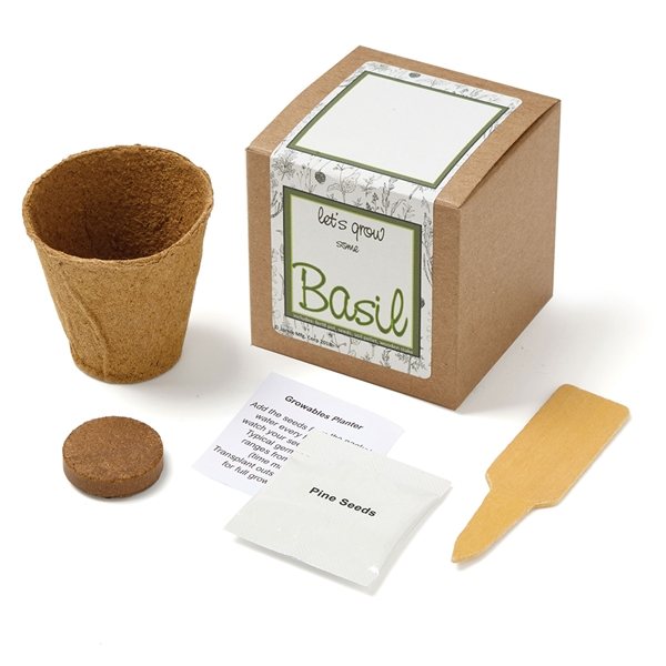 Basil Planter In Kraft Gift Box