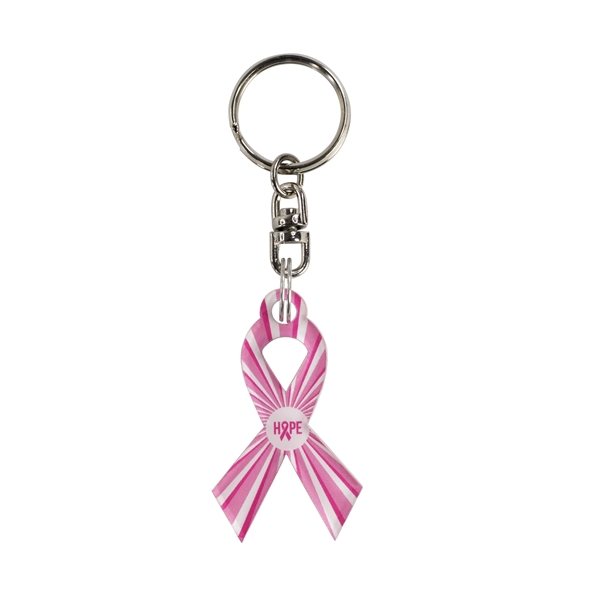 Promotional Tek Booklet with Breast Cancer Awareness Keychain