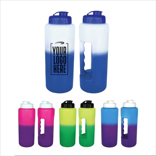 32 oz Mood Color Changing Grip Water Bottle With Flip Top Cap