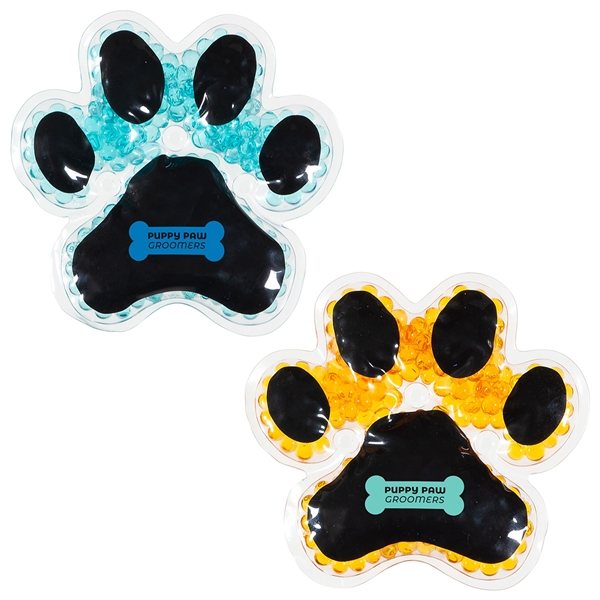 Promotional Puppy Paw Aqua Pearls Hot / Cold Pack