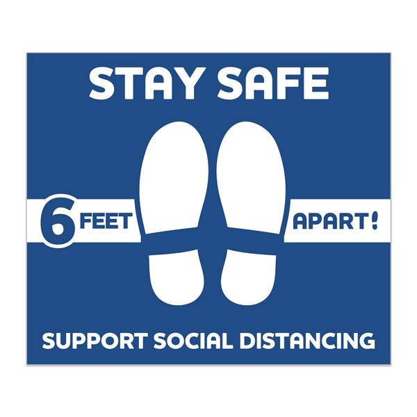 Promotional Stay Safe Floor Decals