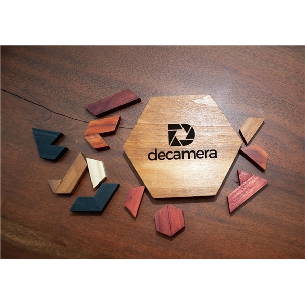 wooden puzzle hexagon