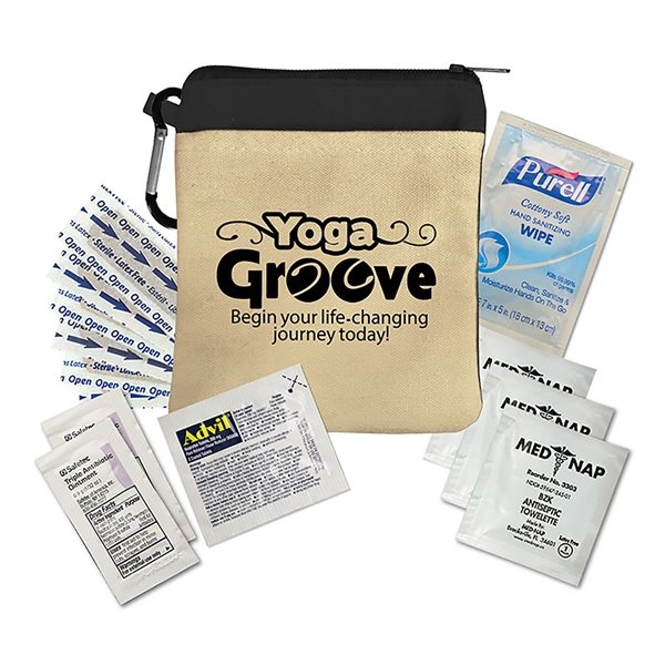 Promotional Outdoor Day Kit Canvas Zipper Tote Kit
