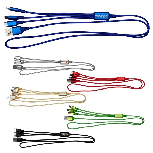 Promotional 3 Metallic 3- In -1 Cable With Type C Usb
