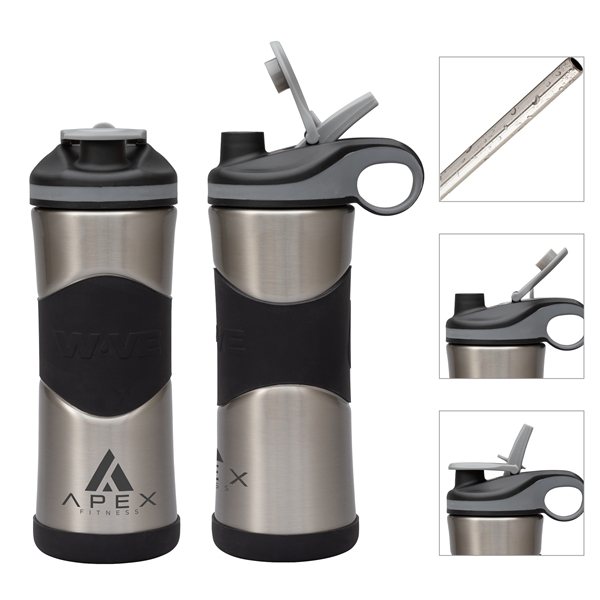 Wave® My Wave 20 oz Double Wall Stainless Steel Water Bottle w/ Copper ...