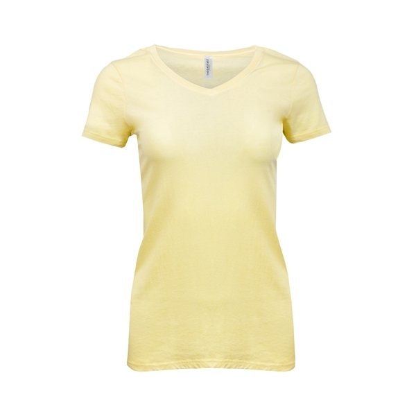 Promotional Threadfast Apparel Ladies Pigment - Dye Short - Sleeve V - Neck T - Shirt - COLORS