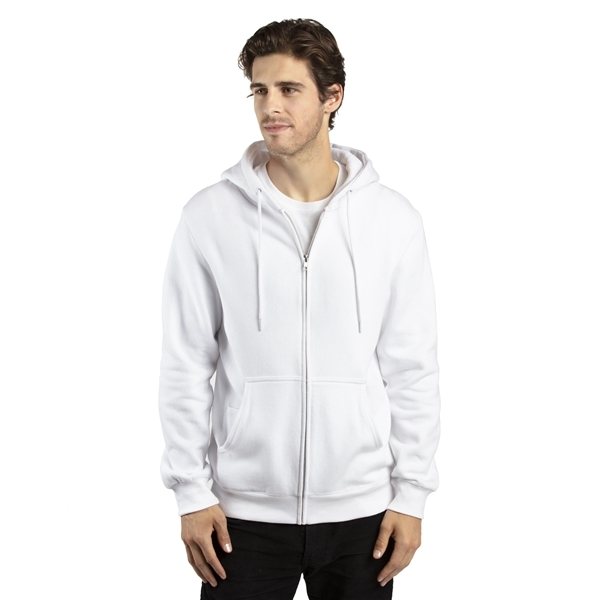 Promotional Threadfast Apparel Unisex Ultimate Fleece Full - Zip Hooded Sweatshirt - WHITE