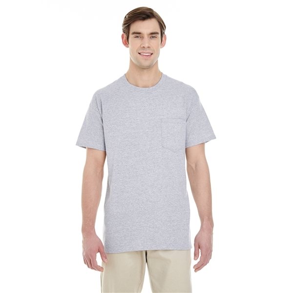 Promotional Gildan Adult Heavy Cotton(TM) 5.3 oz. Pocket T - Shirt - HEATHER