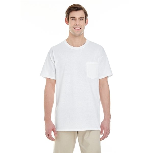 Promotional Gildan Adult Heavy Cotton(TM) 5.3 oz. Pocket T - Shirt - WHITE