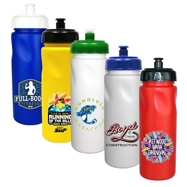 24 oz Cycle Bottle with Push 'n Pull Cap, Full Color Digital 4 Color ...