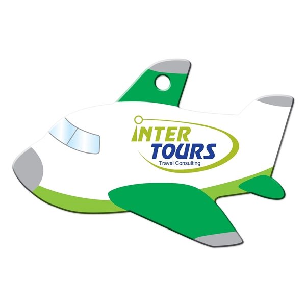 Promotional Green Plane Shaped Luggage Tag