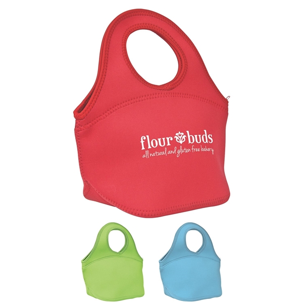 Promotional Easy Carry Zippered Neoprene Lunch Bag