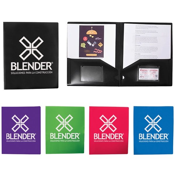Promotional 2 Pocket Folder w/ Business Card Holders $3.24 Promotional 2 Pocket Folder w/ Business Card Holders $3.24