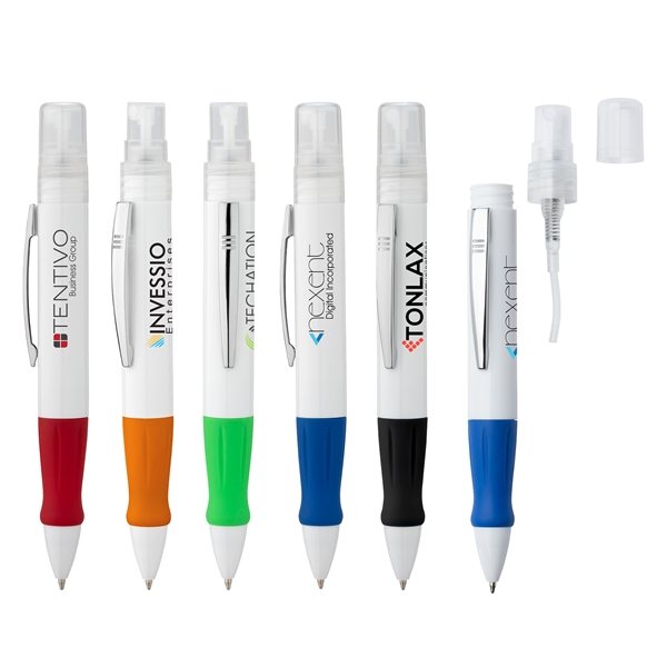 Promotional Spritzer Refillable Sanitizer Ballpoint Pen (Liquid Not Included)