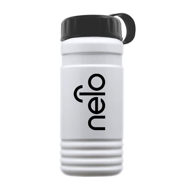 Promotional 20 oz UpCycle RPET Bottle With Tethered Lid