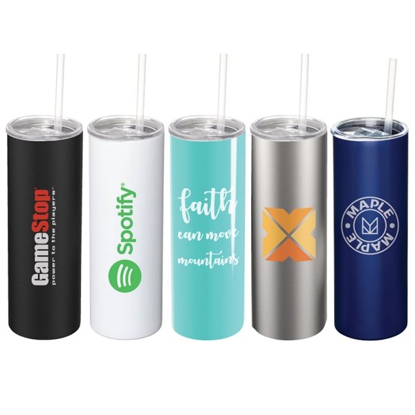Promotional Neptune Skinny 20 oz. Stainless Steel Vacuum Insulated Tumbler