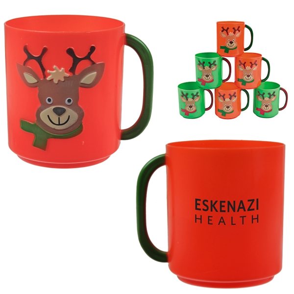 8 oz Holiday themed Reindeer Mug