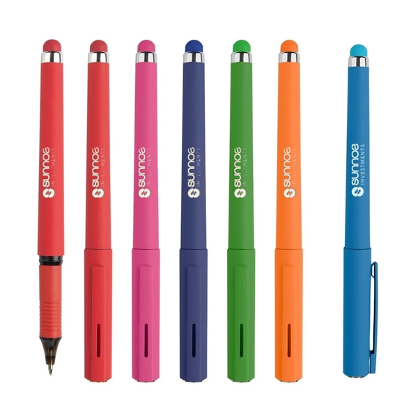 Promotional Jazzy Gel Pen With Stylus