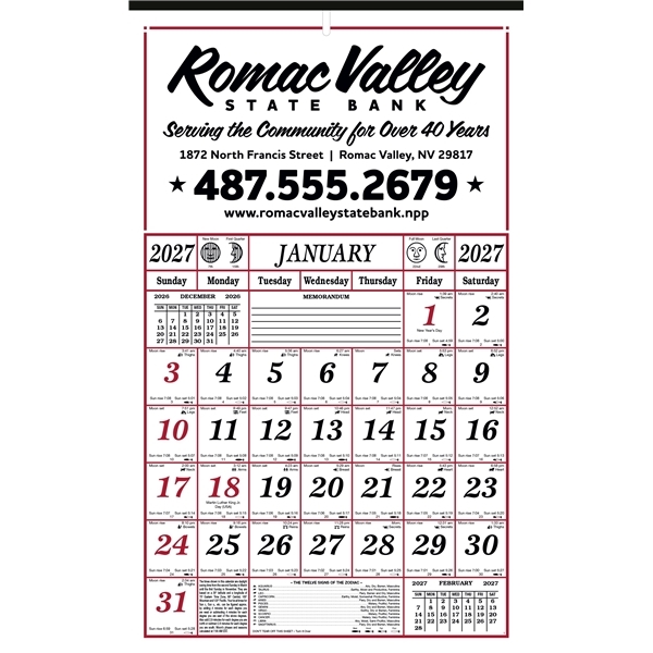 Promotional Skinner & Kennedy® 7-Sheet Almanac
