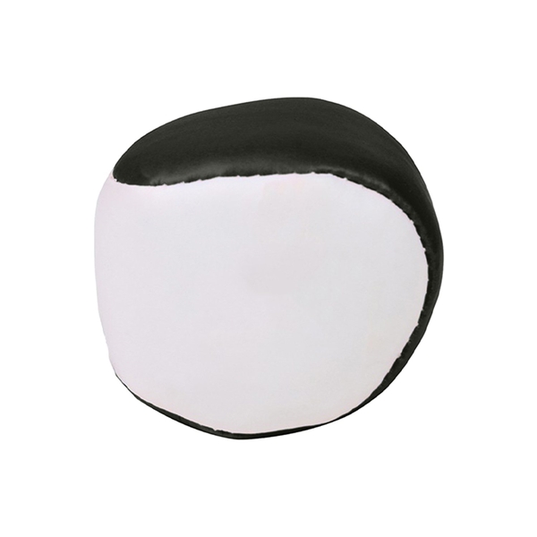 aerial view a black 2 kickball footbag, image 2 of 2