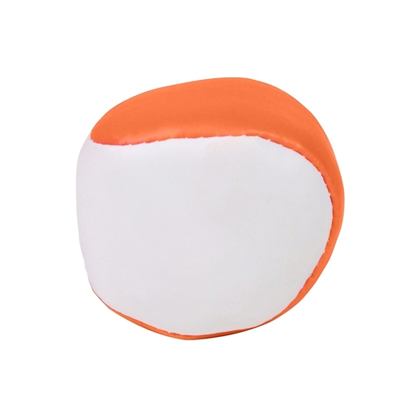aerial view a orange 2 kickball footbag, image 2 of 2