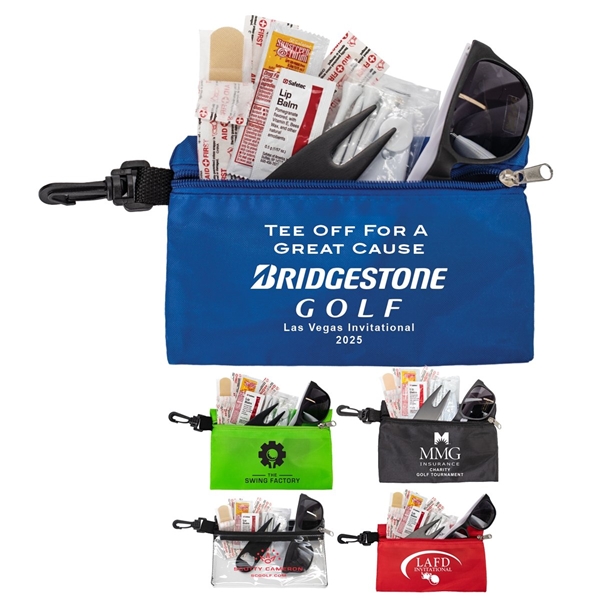 16 Piece Golf Kit In Supersized Zipper Pack Components Inserted Into ...