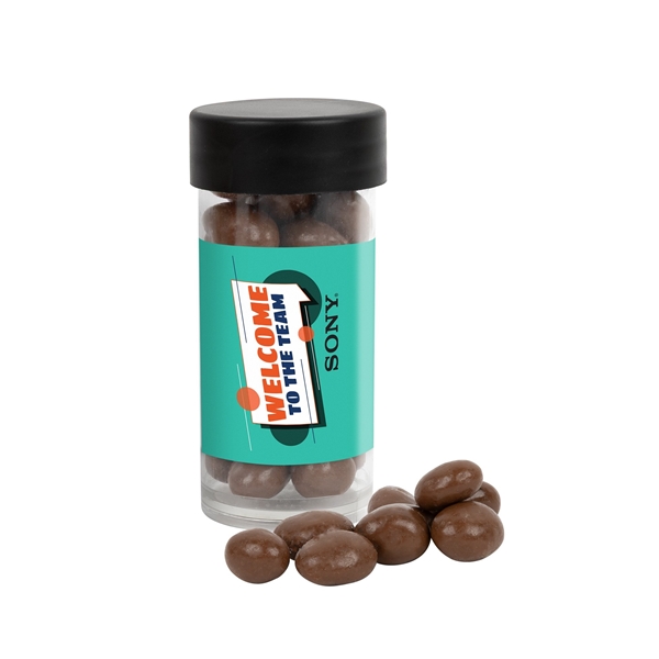 Customized Initials Raisins Promotional Tube with Choc Covered Raisins