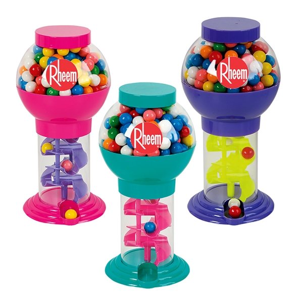 9.75 Assorted Color Spiral Gumball Machine
